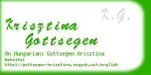 krisztina gottsegen business card